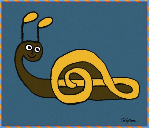 Cartoon: note and snail (medium) by keziban tagged kez