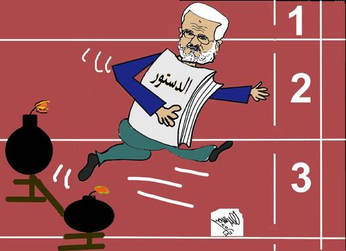 Cartoon: CONSTITUTION (medium) by AHMEDSAMIRFARID tagged ahmed,samir,farid,constitution,egypt,revolution