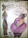 Cartoon: FAT AND THIN (small) by AHMEDSAMIRFARID tagged egyptair,bag,ahmed,samir,farid,cartoon,caricature