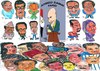Cartoon: funny actors (small) by AHMEDSAMIRFARID tagged famous,people,egypt,actress,actors