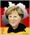 Cartoon: Angela Merkel (small) by Maria Hamrin tagged merkel,karikatyrer