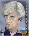 Cartoon: Theresa May. (small) by Maria Hamrin tagged caricature british leader chief politican conservative party uk david cameron margret thatcher 10 downing street eu brexit dup