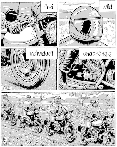 Cartoon: Motorräder (medium) by Oliver Gerke tagged bike