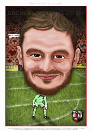 Cartoon: Brentford FC Caricatures (medium) by brendanw tagged art,football,williams,brendan,brendanwilliams,footballcaricatures,footy,caricatures,bees,button,bidwell,forshaw,odubajo,gray,andre,brentford,caricaturist