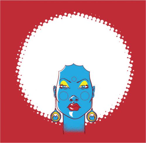 Cartoon: Blue Lady (medium) by alexdantas tagged blue,lady,vector