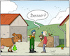 Cartoon: Landluft (small) by Hannes tagged landluft,nachbarn,landwirt,landwirtschaft,geruch,duft,bauer,stall,kuh,vieh