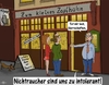 Cartoon: intolerant (small) by PuzzleVisions tagged bayern,bier,kneipe,nichtraucher,raucher,intolerant,bavaria,beer,nonsmoking,pub,smoking