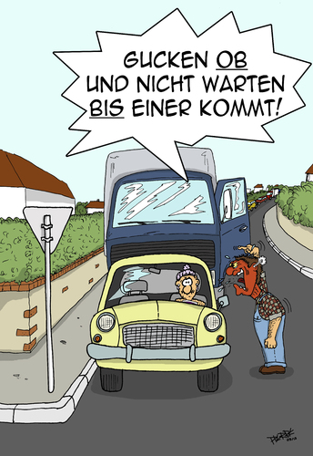 Cartoon: Alltagserlebnisse (medium) by pierre-cda tagged ärger,verkehrsteilnehmer,stau,stadt,auto,straßenverkehr