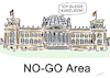 Cartoon: No-Go Area (small) by pierre-cda tagged merkel,nogoarea,kriminalität,bundeskanzlerin,regierung,area