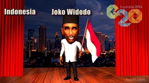 Cartoon: Joko Widodo (medium) by TwoEyeHead tagged g20,indonesia,joko,widodo,brisbane,australia