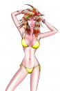 Cartoon: Babe.Claire (small) by DJ SAVIOR tagged comic illustrate baby leg bikini swiming suit freak sexty
