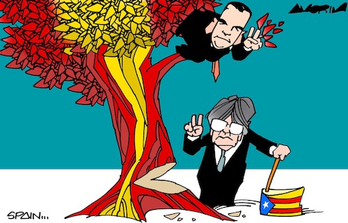 Cartoon: Catalan amnesty law (medium) by Amorim tagged pedro,sanchez,catalunya,carles,puigdemont,pedro,sanchez,catalunya,carles,puigdemont