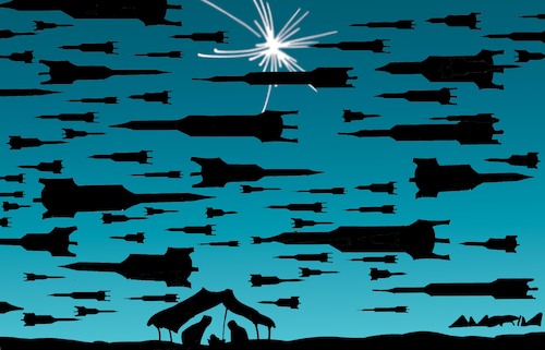 Cartoon: Christmas sky (medium) by Amorim tagged gaza,palestina,israel,gaza,palestina,israel