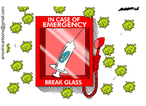 Cartoon: Emergency (medium) by Amorim tagged covid,19,vaccine,coronavirus