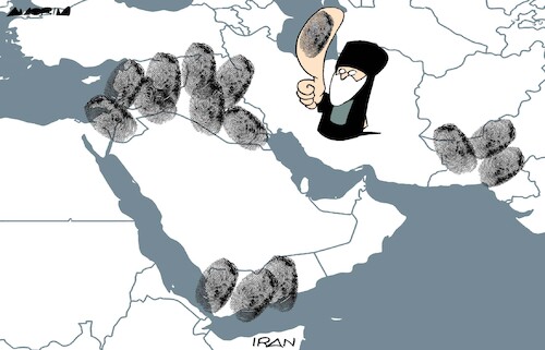 Cartoon: Fingerprints (medium) by Amorim tagged iran,middle,east,iran,middle,east