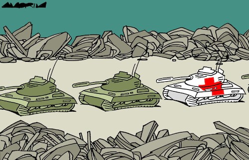 Cartoon: Humanitarian Aid (medium) by Amorim tagged gaza,hunger,israel,gaza,hunger,israel