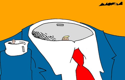 Cartoon: Inauguration Outfit (medium) by Amorim tagged trump,capitol,riots,fraud,trump,capitol,riots,fraud