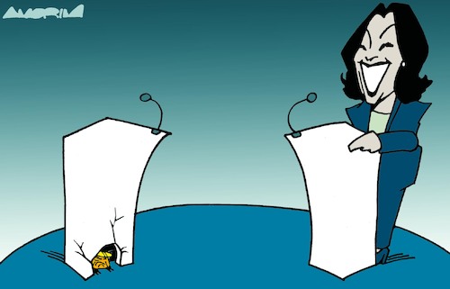 Cartoon: Next debate (medium) by Amorim tagged 2024,us,elections,kamala,harris,trump,purchase,cartoon,2024,us,elections,kamala,harris,trump,purchase,cartoon
