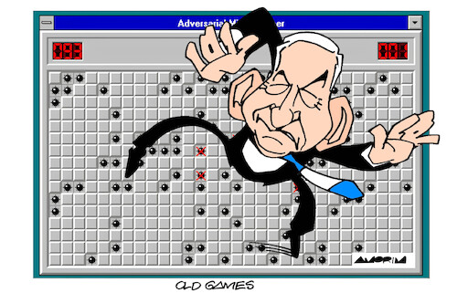 Cartoon: Old games (medium) by Amorim tagged israel,palestine,hamas,gaza,israel,palestine,hamas,gaza
