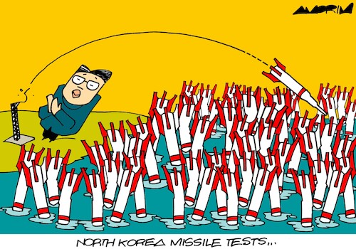 Cartoon: Rocket man (medium) by Amorim tagged north,korea,kim,jong,un,missiles,north,korea,kim,jong,un,missiles