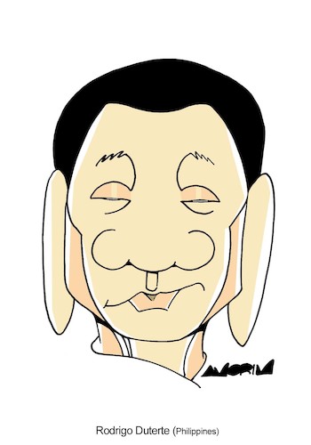 Cartoon: Rodrigo Duterte (medium) by Amorim tagged rodrigo,duterte,philippines