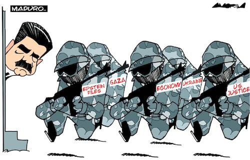 Cartoon: Troops (medium) by Amorim tagged nicolasmaduro,trump,venezuela,nicolasmaduro,trump,venezuela