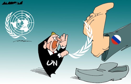 Cartoon: UN resolution (medium) by Amorim tagged un,russia,ukraine