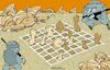 Cartoon: Chess (small) by Amorim tagged israel,gaza,hamas,palestine