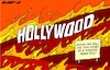 Cartoon: That is Hollywood (small) by Amorim tagged los,angeles,hollywood,global,warming,wildfires