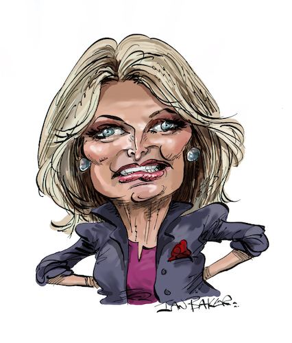 Cartoon: Bonnie Tyler (medium) by Ian Baker tagged bonnie,tyler,caricature,cartoon,ian,baker,singer,80s,hero,bright,eyes