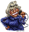 Cartoon: Celia Cruz (small) by Ian Baker tagged celia,cruz,salsa,singer,jazz,mambo,latin,tropical,tito,puente,vocalist,ian,baker,caricature,cartoon,illustration