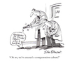 Cartoon: Compensation culture (small) by Ian Baker tagged gag,cartoon,magazine,press,ian,baker,politics,science,lab,culture,compensation,satire,humour