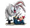 Cartoon: Demon Rabbit (small) by Ian Baker tagged magic rabbit magician dvd