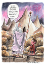 Cartoon: Gandalf (small) by Ian Baker tagged gandalf,hobbit,lord,of,the,rings,pink,white,middle,earth,film,exhibition