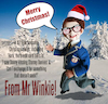 Cartoon: Mr Winkie Christmas CD (small) by Ian Baker tagged ian,baker,mr,winkie,cd,cover,music,christmas,puppet,ventriloquist,snow