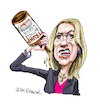 Cartoon: Pam Bondi (small) by Ian Baker tagged pam,bondi,usa,attorney,general,republican,donald,trump,legal,politics,racism,fascist,government,horrible,blonde,woman,ian,baker,cartoon,caricature,spoof,satire,parody,illustration,gross,awful,america