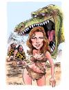 Cartoon: Raquel Welch (small) by Ian Baker tagged raquel,welch,cavegirl,films