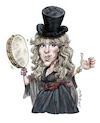 Cartoon: Stevie Nicks (small) by Ian Baker tagged stevie,nicks,fleetwood,mac,music,60s,70s,80s,90s,rock,blues,top,hat,tambourine,ian,baker,cartoon,caricature,satire,spoof,parody,artwork,illustration,portrait,rumours,tusk