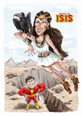 Cartoon: The Secrets of ISIS (small) by Ian Baker tagged the,secrets,of,isis,joanna,cameron,egypt,goddess,superhero,1970s,action,adventure,tv,wonder,woman,dc,comics,ian,baker,caricature,cartoon,parody,spoof,humour,satire,sexy