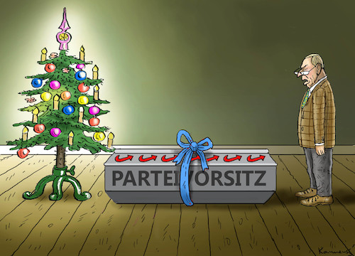 Cartoon: AFD GESCHENK AN GAULAND (medium) by marian kamensky tagged merkel,seehofer,unionskrise,csu,cdu,flüchtlinge,gauland,merz,afd,akk,spahn,pegida,hutbürger,höcke,führer,wahlen,thüringen,merkel,seehofer,unionskrise,csu,cdu,flüchtlinge,gauland,merz,afd,akk,spahn,pegida,hutbürger,höcke,führer,wahlen,thüringen