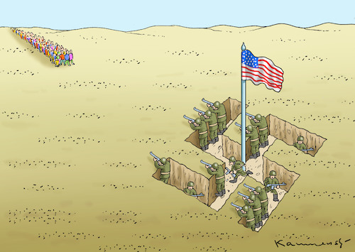 Cartoon: ANTI CARAVAN BASE (medium) by marian kamensky tagged obama,trump,präsidentenwahlen,usa,baba,vanga,republikaner,inauguration,demokraten,wikileaks,faschismus,migranten,karawane,jamal,khashoggi,obama,trump,präsidentenwahlen,usa,baba,vanga,republikaner,inauguration,demokraten,wikileaks,faschismus,migranten,karawane,jamal,khashoggi