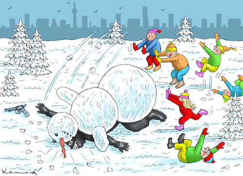 Cartoon: ATTACKE AUF ICE (medium) by marian kamensky tagged attacke,auf,ice,attacke,auf,ice