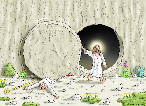 Cartoon: AUFERSTEHUNG (medium) by marian kamensky tagged osterhase,ostern,auferstehung,osterhase,ostern,auferstehung