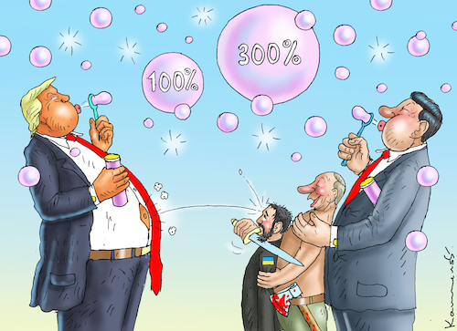 Cartoon: AUFGEBLÄHTE ZEITEN (medium) by marian kamensky tagged musk,trump,zuckerberg,bezos,felon,and,elon,in,panama,zölle,diktator,selenskyj,putin,ukraine,usa,china,handelskrieg,musk,trump,zuckerberg,bezos,felon,and,elon,in,panama,zölle,diktator,selenskyj,putin,ukraine,usa,china,handelskrieg