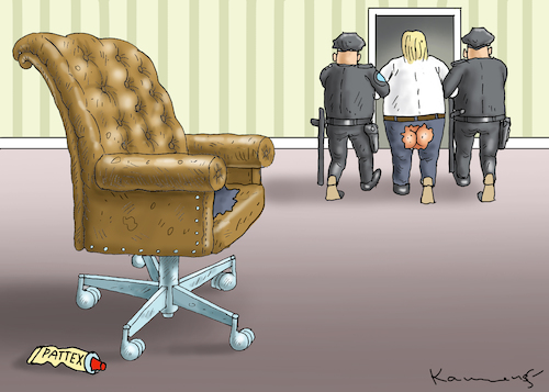 Cartoon: BEFREIUNG (medium) by marian kamensky tagged us,wahlen,joe,biden,trump,corona,bob,woodward,harris,pence,us,wahlen,joe,biden,trump,corona,bob,woodward,harris,pence