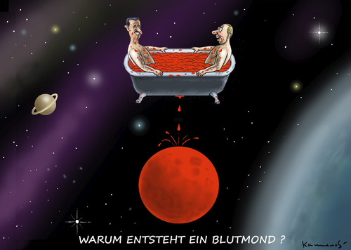 Cartoon: BLUTMOND (medium) by marian kamensky tagged eu,flüchtlinge,asyl,politik,willkommenskultur,terrorismus,heidenau,viktor,orban,blutmond,horst,seehofer,assad,bayern,eu,flüchtlinge,asyl,politik,willkommenskultur,terrorismus,heidenau,viktor,orban,blutmond,horst,seehofer,assad,bayern