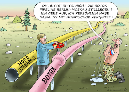 Cartoon: BOTOX PUTIN AM ENDE (medium) by marian kamensky tagged nowitschok,merkel,putin,nawalny,trump,nordstream,nowitschok,merkel,putin,nawalny,trump,nordstream