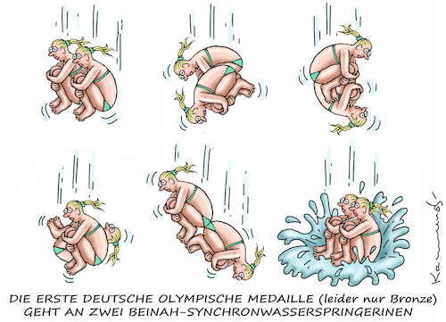 Cartoon: BRONZE FÜR PUNZEL UND HENTSCHEL (medium) by marian kamensky tagged bronze,für,punzel,und,hentschel,bronze,für,punzel,und,hentschel