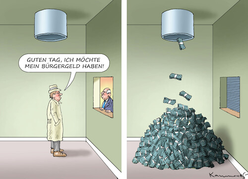 Cartoon: BÜRGERGELD (medium) by marian kamensky tagged hartz,iv,bürgergeld,hartz,iv,bürgergeld