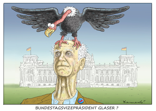 Cartoon: BUNDESTAGSVIZEPRÄSIDENT GLASER ? (medium) by marian kamensky tagged bundestagsvizepräsident,glaser,bundestagsvizepräsident,glaser